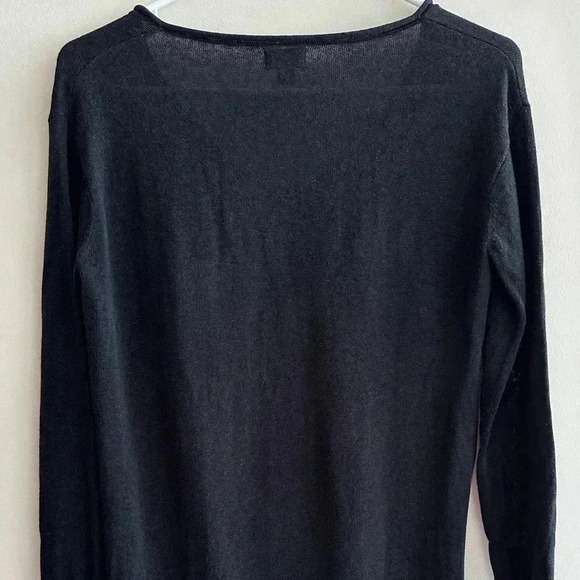 J. Crew Black V-Neck Sweater with Button Sleeves, Size XS - Picture 14 of 16